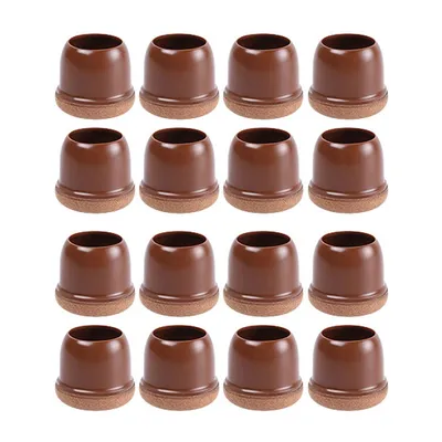 Produktbild von 16er-Set Stuhlbeinkappen, transparente Silikon- und Gummi-Schutzkappen, Filzgleiter für Stuhlbeine, ideal für Hartholzböden