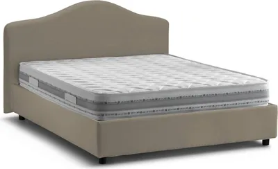 Produktbild von Doppelbett Djoci, Containerbett mit Stoffbespannung, 100%  Italy, Frontöffnung, inklusive Matratze Cm 160x200, Turteltaube