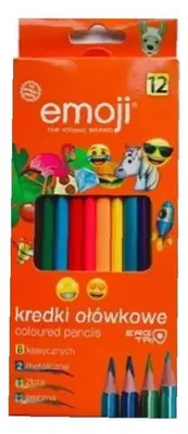 Immagine prodotto di Matite triangolari, 12 colori, Emoji Majewski