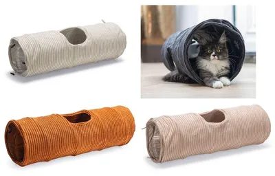 Produktbild von Designed by Lotte Katzentunnel Ribbed Katzenspielzeug, Farbe:anthrazit