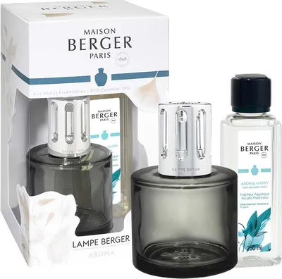 Produktbild von Geschenkset katalytische Lampe Aroma Happy grau nachfüllen Frische des Wassers 250 ml