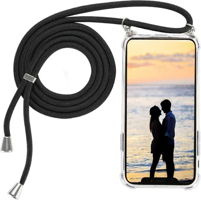 Produktbild von Handyhülle zum umhängen für Samsung Galaxy S22 Ultra Handykette Tpu Schutzhülle mit Schnur Band Seil Case Kordel Grau