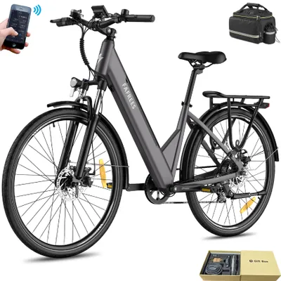 Produktbild von E-Bike MTB 27,5 Zoll Rostfreie Aluminiumlegierung 36 V 14,5 Ah 522 Wh bis zu 90 - 110 km, Wasserdicht IP54, Mountainbike mit 7 Gang und App, Grau