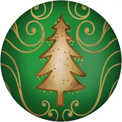 Produktbild von Christbaum Weihnachten Magnet rund mit Flaschenöffner