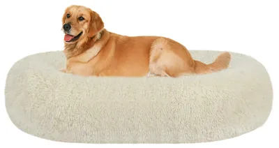 Productafbeelding van Omgoods - Orthopedisch Hondenbed - Rond Kussen - Wasbaar - Ø100 cm - Beige