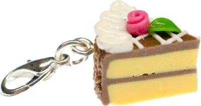 Produktbild von Tortenstück Kuchen Torte Kuchenstück Charm Anhänger Miniblings Schokolade braun