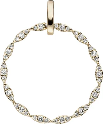 Produktbild von JOBO Anhänger rund 585 Gold Gelbgold 42 Diamanten Brillanten 0,26ct. Diamantanhänger