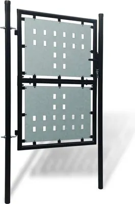 Obrázek produktu pro vidaXL Černá jednoduchá brána pro ploty 100 x 200 cm