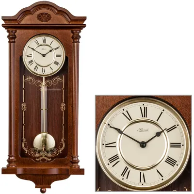 Produktbild von Hermle Regulateur Quarz Nussbaum Westminster-Schlag