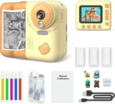 Obrázok produktu pre Avizar, Instakid fotokamera 48 MP pre deti s tlačovým systémom, žltá