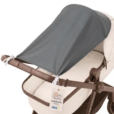 Produktbild von Sonnensegel Kinderwagen 70x45 cm Sonnenschutz UV Schutz Baby Polyester Graphit