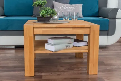 Produktbild von Couchtisch Wooden Nature 123 Kernbuche massiv - 45 x 65 x 65 cm (H x B x T)