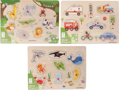 Produktbild von Spielmaus Holz Einlegepuzzle 7-10 Teile