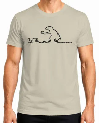 Productafbeelding van La Linea Balum, animatiefilm, stripfiguur, Osvaldo Cavandoli, heren T-shirt, naturel, maat L