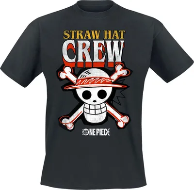 Produktbild von One Piece T-Shirt Herren Strawhat Pirates Logo schwarz L