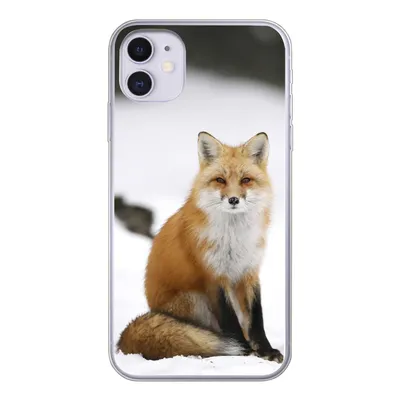 Produktbild von MuchoWow® Handyhülle Schutzhülle Hülle für iPhone 11 Fuchs - Schnee - Winter Silikon Softcase Handy Hülle - Handytasche