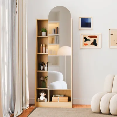 Produktbild von Schuhschrankk, Spiegeltüre, Garderobenschrank ,Ankleidespiegel mit Stauraum, Hochschrank