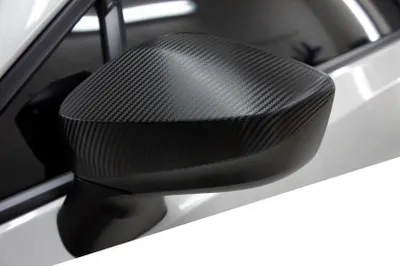 Produktbild von Design Folie Carbon schwarz viele Fahrzeuge PREMIUM Spiegel Spiegelgehäuse Kappe