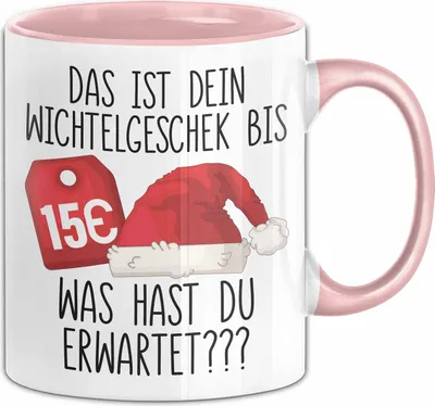 Produktbild von Wichtelgeschenk Tasse Geschenk bis 15€ Schrottwichtelgeschenk Schrottwichteln (Rosa)