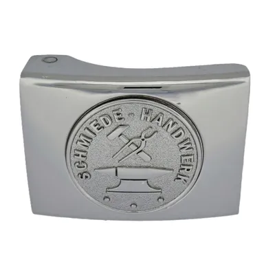 Produktbild von Koppelschloss Schmiedehandwerk und Zunft – silbern - für Lehrling oder Azubi - für 4,5 cm breite Koppelgürtel