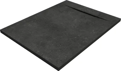 Produktbild von SANYCCES SIENA Rechteckige Duschwanne SanyDur Gel Coat 100 x 80 cm, fossil schwarz