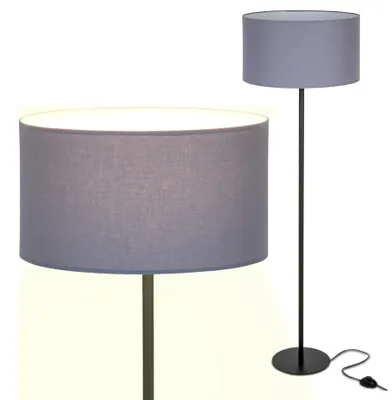 Produktbild von Cerlux Moderne Stehlampe Schwarz Grau LED 140cm Schirm