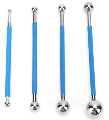Produktbild von Stahlkugel-Schaber für Tegelwerk - 4 Stück - Bauwerkzeug - Reparaturset - Langlebig