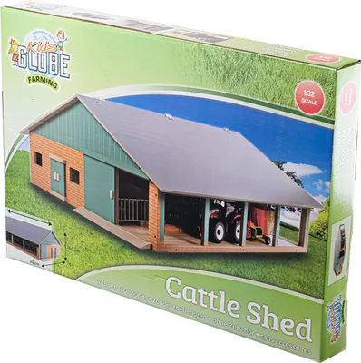 Obrázek produktu pro Kids Globe Kravín s dojírnou dřevěný 75x60x26,5 cm 1:32 v krabičce