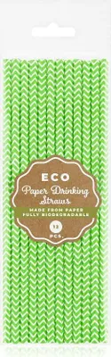 Produktbild von Godan 12 Papier Trinkhalme grün
