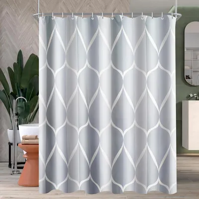 Produktbild von Duschvorhang Water Droplets, 300x200cm, Wasserdicht, Waschbar, Polyester Stoff