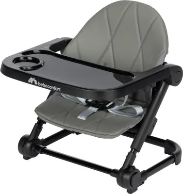 Produktbild von Bebeconfort Moly, Sitzerhöhung Stuhl Kind, 6 Mon–3 Jahre, 9–15 kg, leichter tragbarer Hochstuhl, kompakt zusammenklappbar, Tinted Grey
