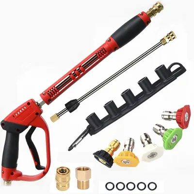 Productafbeelding van Hogedrukreiniger pistool - Hogedrukspuit - 5000 psi - 5 sproeiers - Auto wassen - Met verlengstang