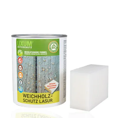 Produktbild von LIXUM Biologische & Natürliche Weichholz Lasur Holzlasur - universell