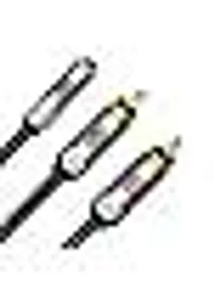 Produktbild von 3.5mm auf RCA Adapterkabel, 3,5 mm Buchse auf 2 Cinch-Stecker, 0,3 m - Vergoldet für HiFi-Anlage, Lautsprecher, Verstärker