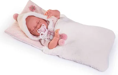 Obrázek produktu pro Muñecas Antonio Juan - Novorozené dítě Luna s pytlem Borreguillo DOLLS ANTONIO JUAN