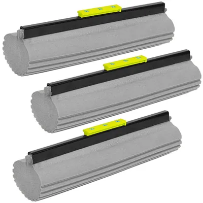 Ersatzschwamm für Wischmopp, PVA, 27 cm, grau, 3 Stück