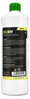 Produktbild von BiOHY Teppichshampoo + Dosierer, Teppichshampoo Konzentrat, Teppichreiniger, 12 x 1 l