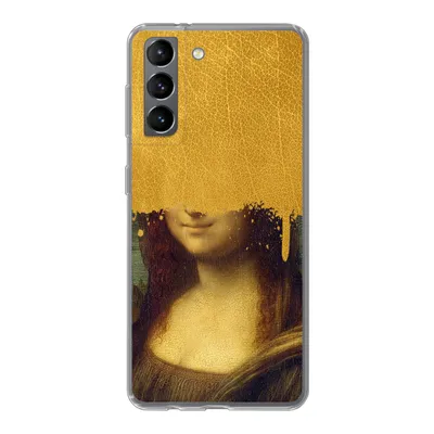Produktbild von MuchoWow® Handyhülle Schutzhülle Hülle für Samsung Galaxy S21 Mona Lisa - Da Vinci - Gold Silikon Softcase Handy Hülle - Softcase