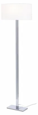 Image de PLAZA lampe sur pied blanc chromé 230V LED E27 15W