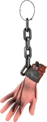 Produktbild von Blutige, abgetrennte Hand mit Folterkette 39 cm