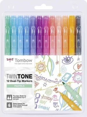 Immagine prodotto di Tombow WS-PK-12P-2TwinTone Confezione da 12 colori pastello