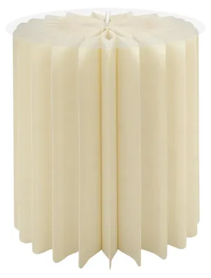Obrázok produktu pre Skladací stojan na torty a kvety - 7-dielna sada valcových stĺpov - papier a PVC 2 mm - výška 40/30 cm - dekorácia na svadbu a oslavu - béžová