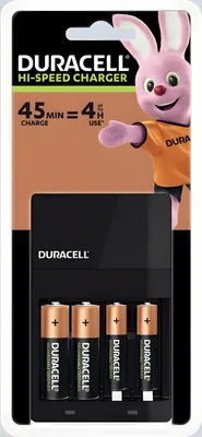 Produktbild von Duracell Schnellladegerät für 4x AA/AAA Batterien, inkl. je 2 Stk. NiMH Akkus AA/AAA, 1 Stk.