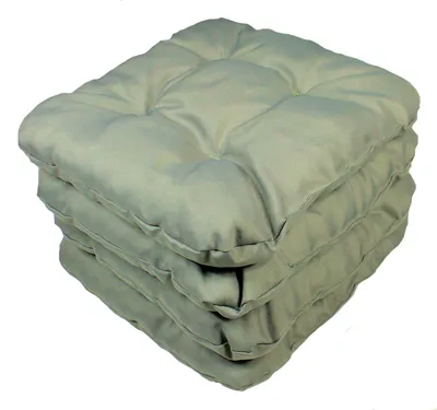 Produktbild von Set 4 x Stuhlkissen / Sitzkissen Lara 38 x 38 cm Dicke 8 cm , Fb. soft gray , Polyester