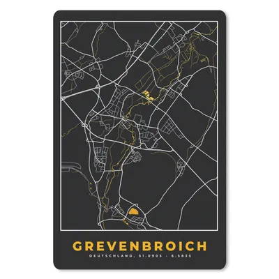 Produktbild von MuchoWow® Mauspad Mousepad Stadtplan - Karte - Deutschland - Grevenbroich - Karte 40x60 cm - Mousepads - Maus Mat - Pad - Mausunterlage - Schreibtisch Accesoire
