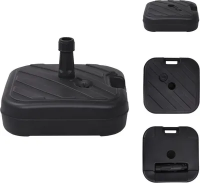Produktbild von vidaXL Sonnenschirmständer Sand/Wasser 24 L Schwarz -  Sonnenschirmständer