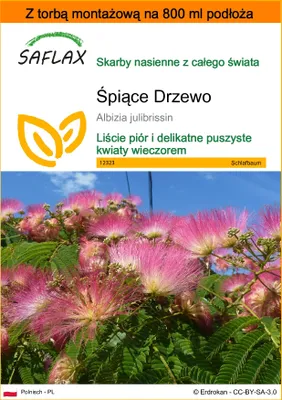 Zdjęcie produktu dla SAFLAX - Garden in the bag - Śpiące Drzewo - 50 Nasiona - Z podłożem uprawowym w praktycznej, samorozkładającej się torbie - Albizia julibrissin
