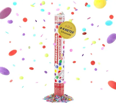 Produktbild von Konfettikanone Party Popper Bunte Kugeln - 1 Stück
