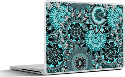 Produktbild von MuchoWow® Laptop Aufkleber Sticker Cover Mandala - Blumen - Entwurf 36.5x27.5 cm - Laptop-Sticker
