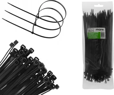Zdjęcie produktu dla Eco-Light Trytytka Opaska Kablowa Zaciskowa 3.6 X 200 Mm Czarna 100 Sztuk